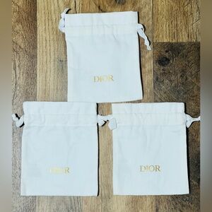 Dior Small Dustbag with Tie String (Set of 3)